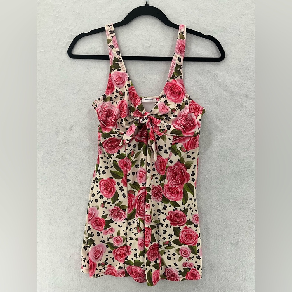 Marina West Swim‎ Full Size Clear Waters Swim Dress in Leopard Rose Size 12